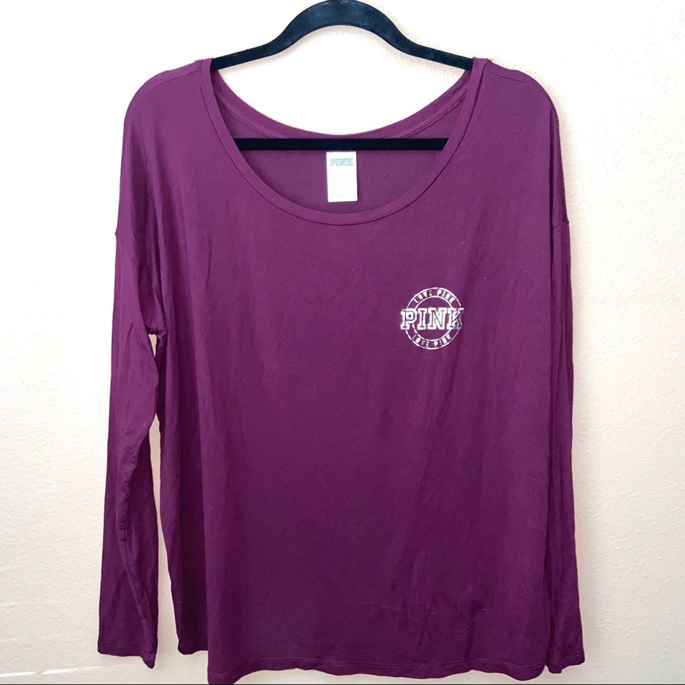 PINK Victoria’s Secret long sleeve logo design top - Picture 1 of 2